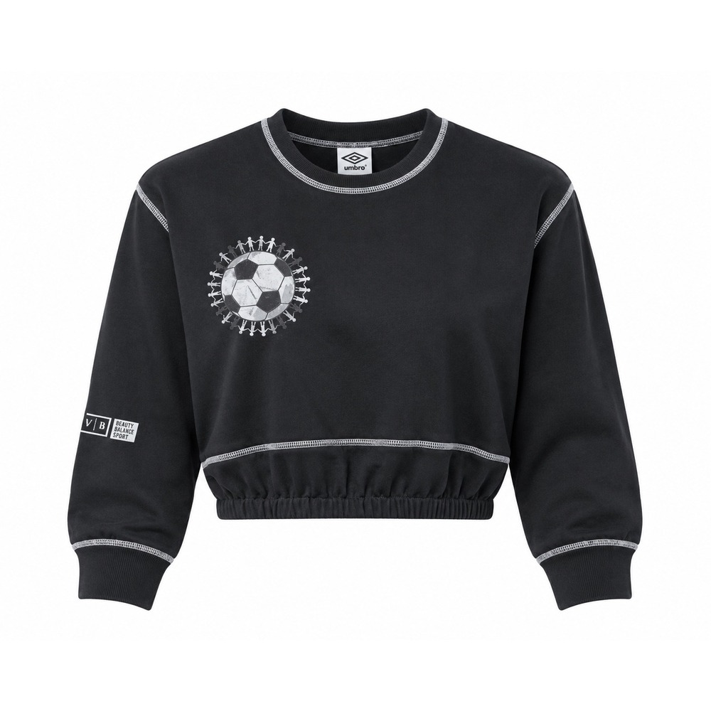 Umbro black beauty NWT Kids Soccer Graphic Crewneck Sweatshirt Medium 10-12 girl